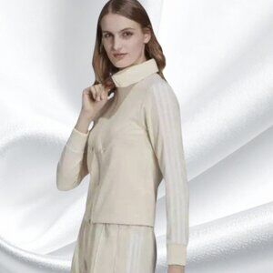 Adidas Primegreen Track Jacket Wonder White Medium M Zip Sustainable NWOT